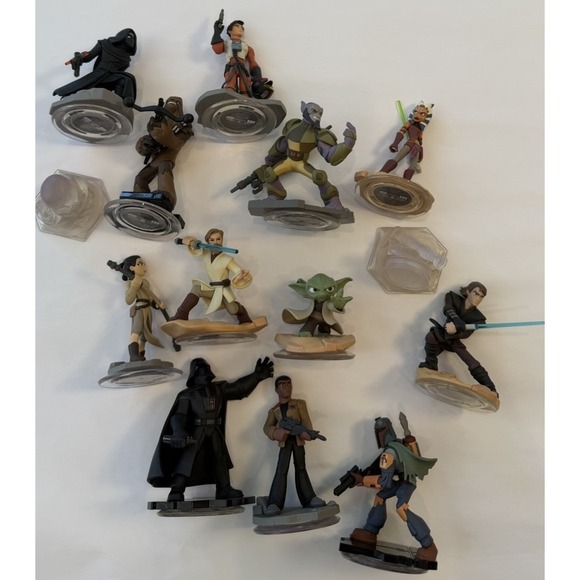 Star Wars Other - Disney Infinity 3.0 Star Wars Figure Lot Darth Vader Yoda Boba Fett Rey Ahsoka